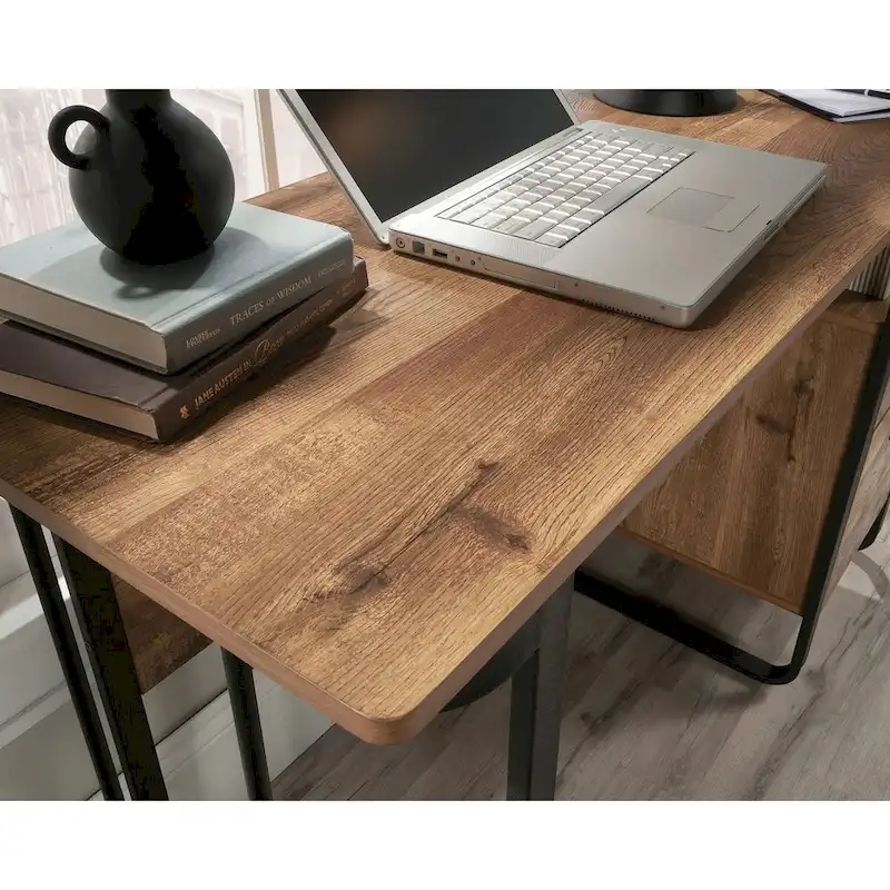 Station House Desk Etched Oak