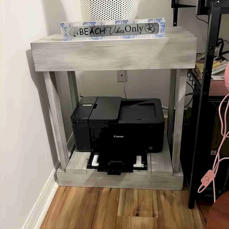 Rustic Farmhouse Solid Wood Accent End Table