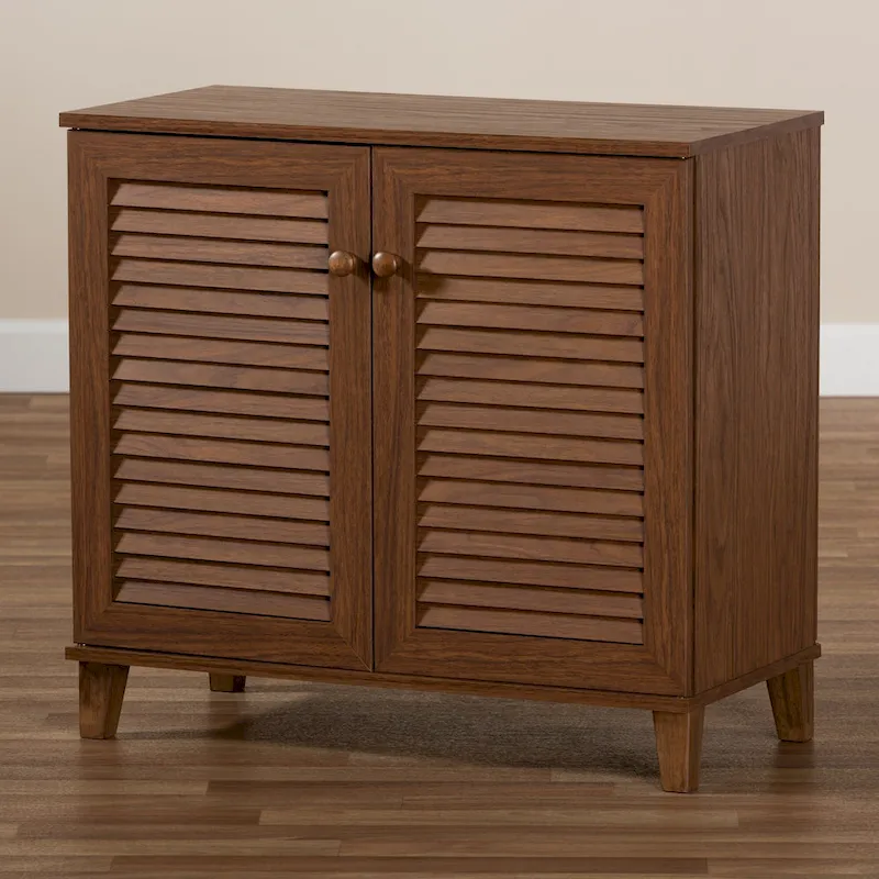 Dark Grey 4-Shelf Shoe Storage Cabinet