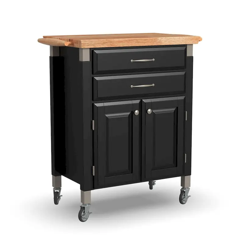 Homestyles Dolly Madison Kitchen Cart with Wood Top