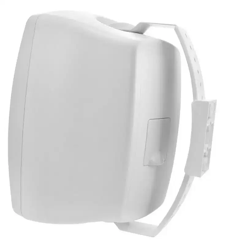 Monoprice 6.5in Weatherproof 2-Way Indoor/Outdoor Speaker, White (Each) For Whole Home Audio Systems, Restaurants, Bars, Patio, Poolside, Garage