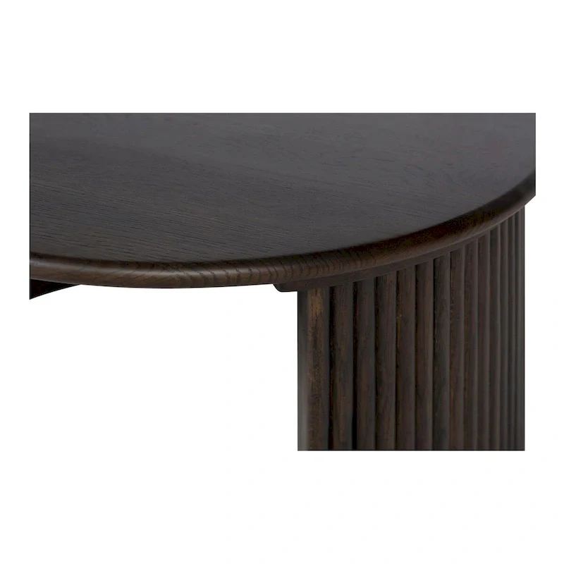 NADAAL STUDIOS Pence, Small Oval Coffee Table, Dark Brown