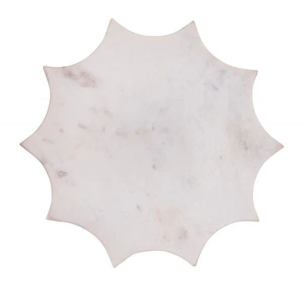 Camille White Marble Accent Table