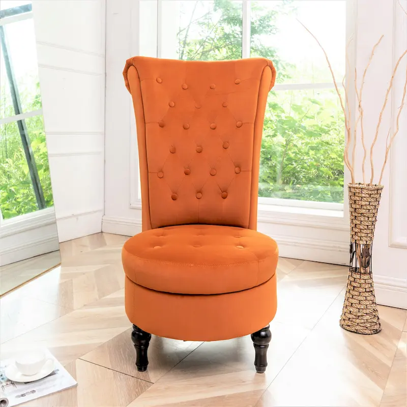 US Pride Furniture Gosser 20 Wide Velvet High Back Vanity Chair