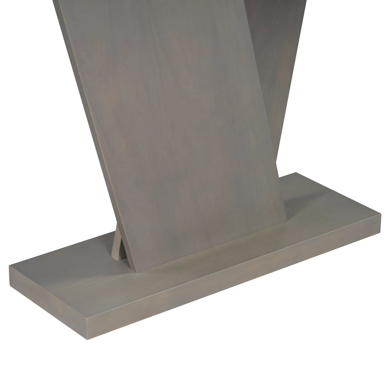 Christopher Knight Home - Mirod Elegant Console Table with Natural Wood Veneer and Sturdy V-Base Design