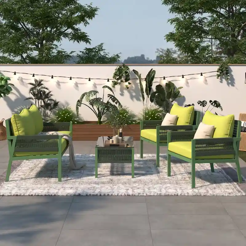 MM 4-Piece Rope Patio Furniture Set