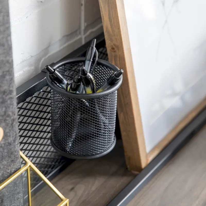 Industrial Writing Desk with Mesh Back - 42 Wide