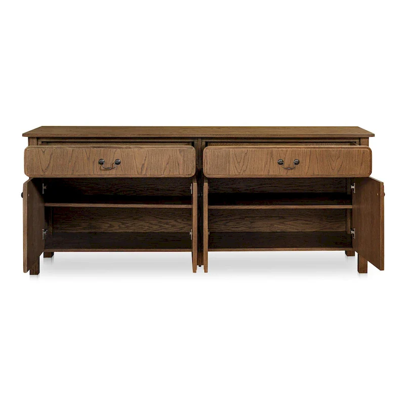 NADAAL STUDIOS Bastian, Sideboard With drawers, Warm Brown - 78.5W x19.76D x32H