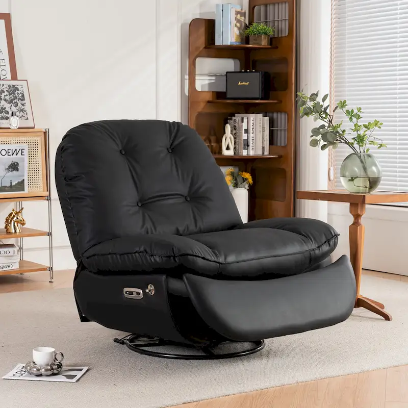 Power Swivel Recliner With USB Charger and Bluetooth Music Player