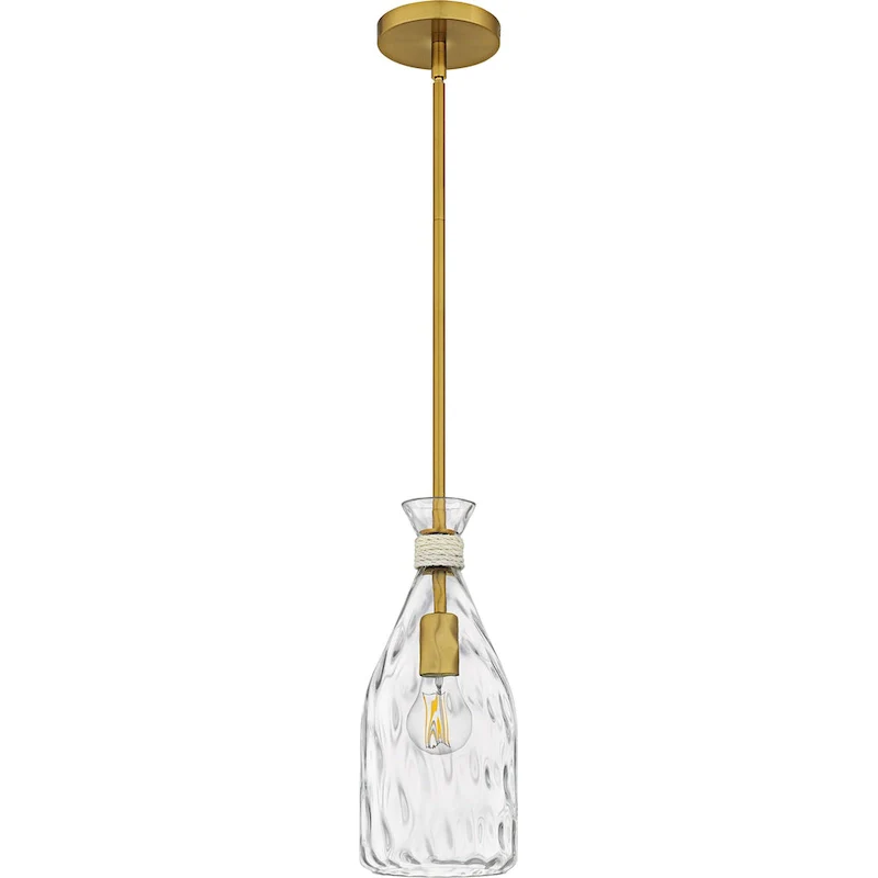 Govada 1-Light Brushed Gold Mini Pendant