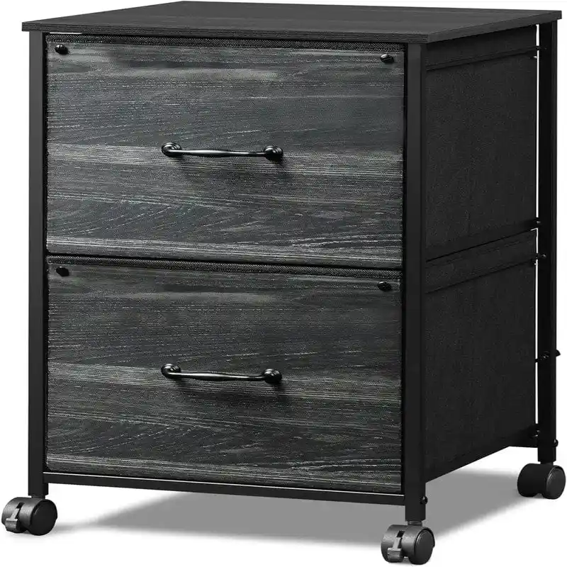 2 Drawer Mobile File Cabinet - 15.7D x 15.4W x 26.8H