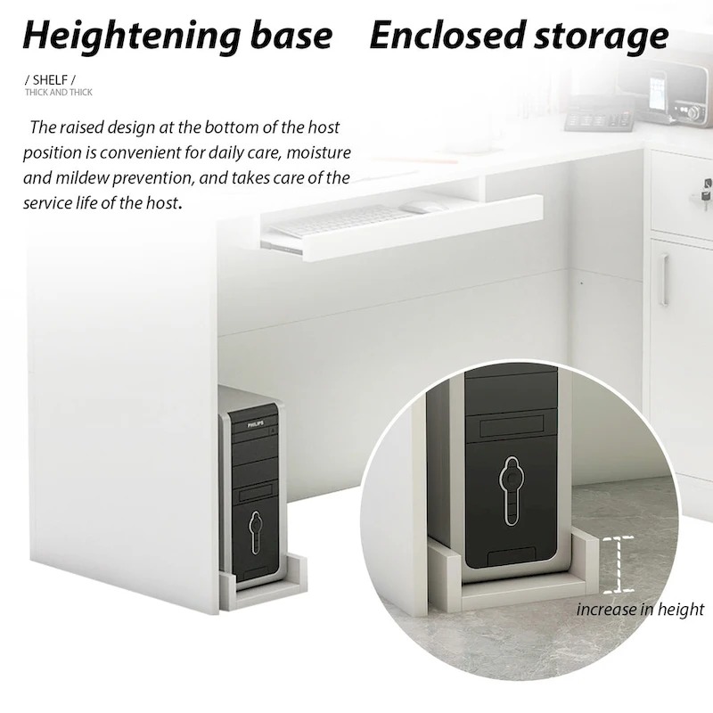 Timechee 55.9W 48.4H L-Shape Wood Reception Desk Drawer With Lock