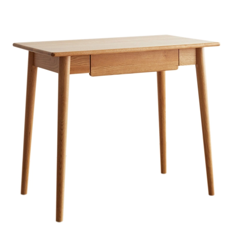 Nestfair Natural Solid Oak Wood Desk with Drawer