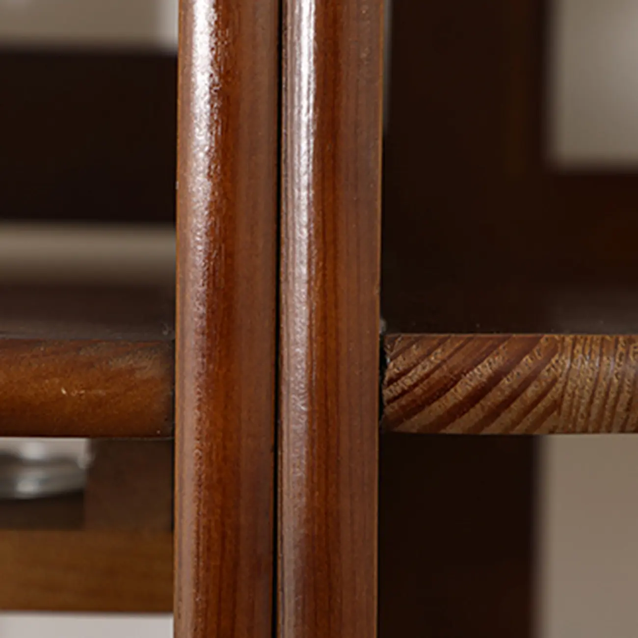 Free Standing Pine Wood Wine Racks with Bar Glass Holder Shelf