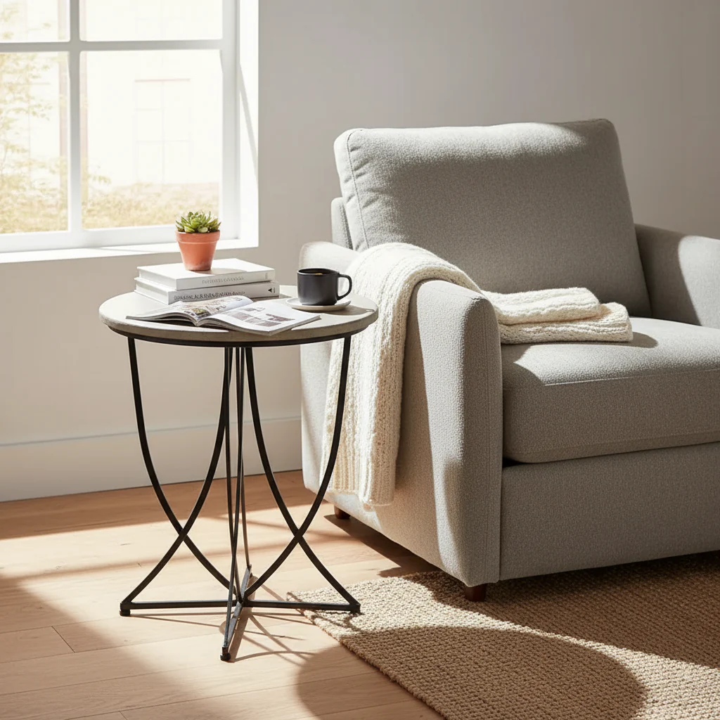 Arabesque Side Table - 20 dia. x 24H