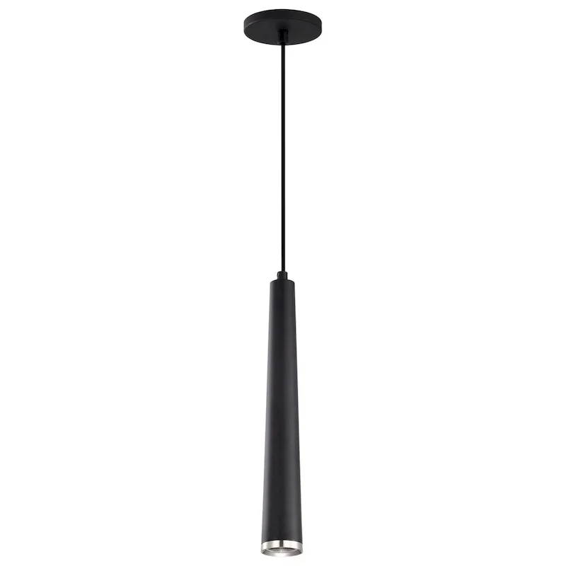 Melrose 12 Watt 16  LED Pendant Matte Black and Brushed Nickel Finish