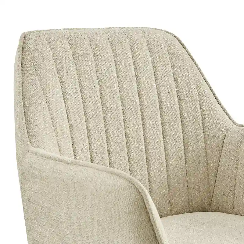 Fabric Swivel Office Arm Chair with Caster Wheels