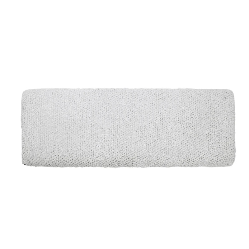 48-Inch Double Bench with Boucle Upholstered Seat and Metal X Base