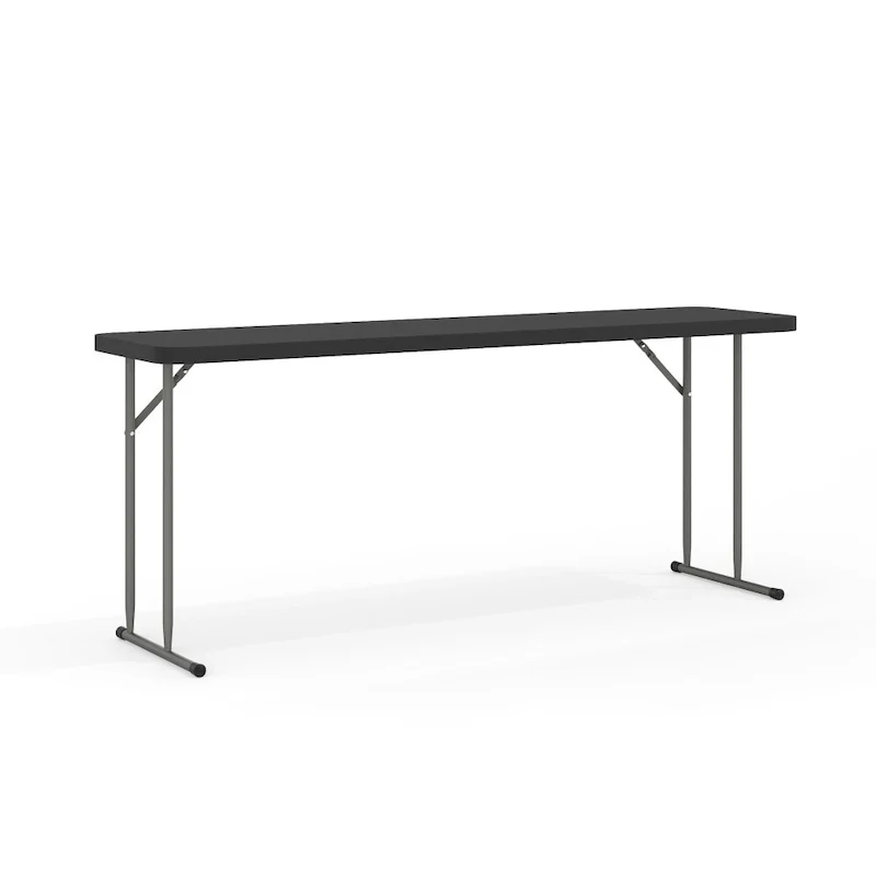 6-Foot Rectangular Granite White Plastic Folding Training Table