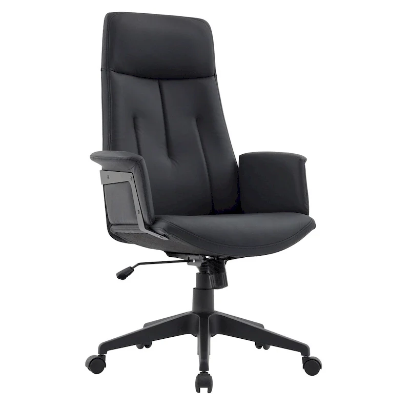 Leather Office Computer Chair Adjustable Height Swivel Desk Chair With Lumbar Support Inifini Collection