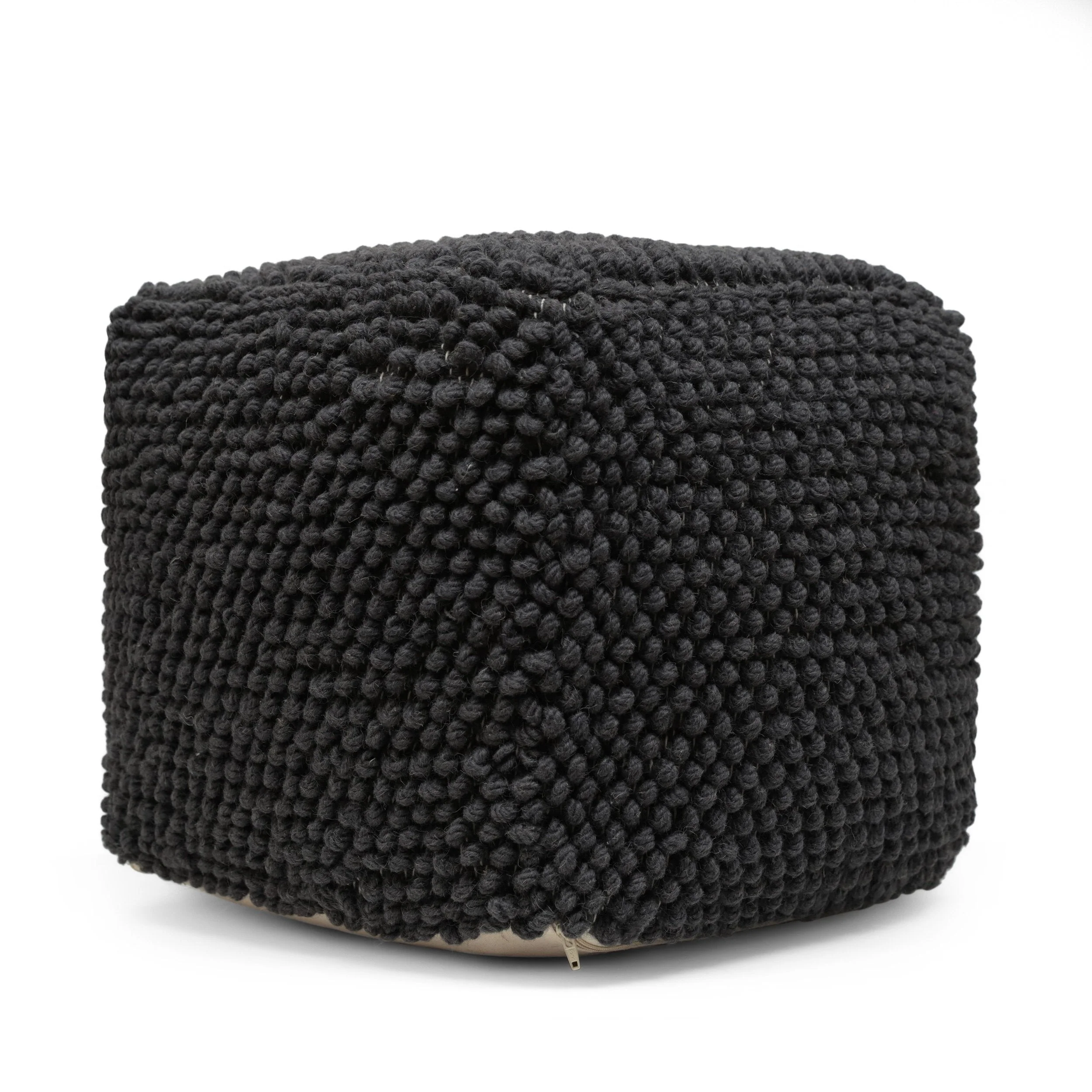 Boho Handcrafted Tufted Fabric Cube Pouf - NH202513