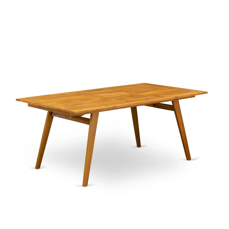 BDETRNA Modern Coffee Table and Rectangular Top with Wood 4 legs - Natural Oil Finish
