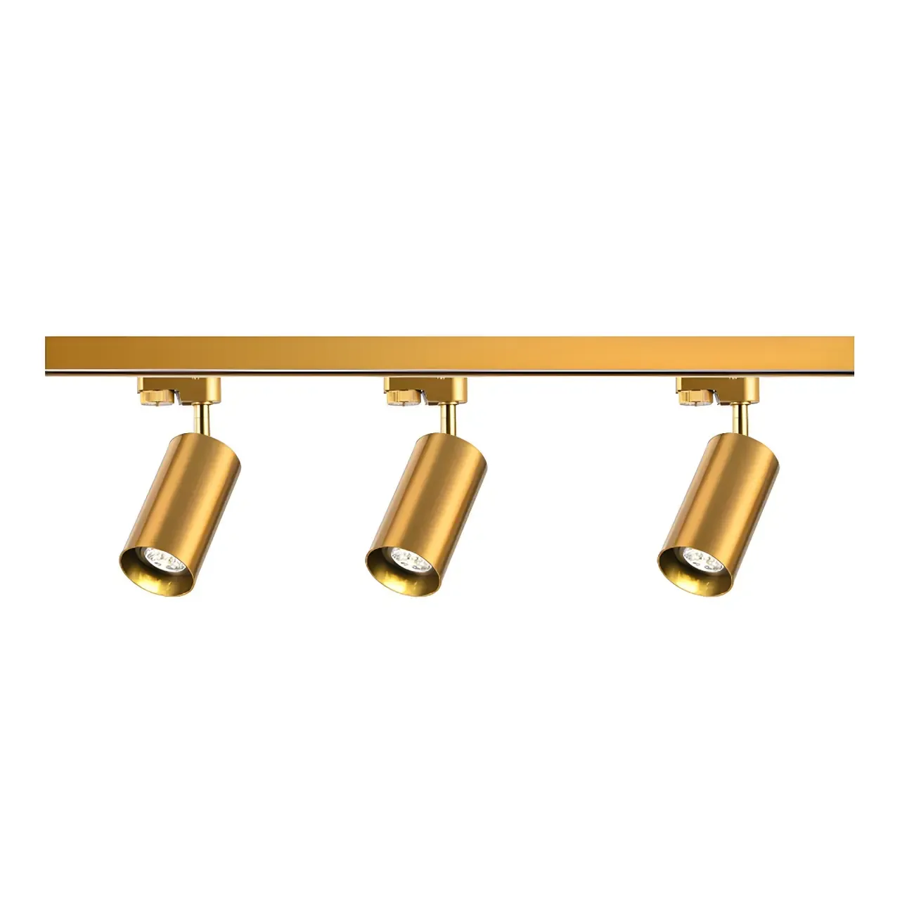 Modern Golden Linear Semi Flush Mount Track Light