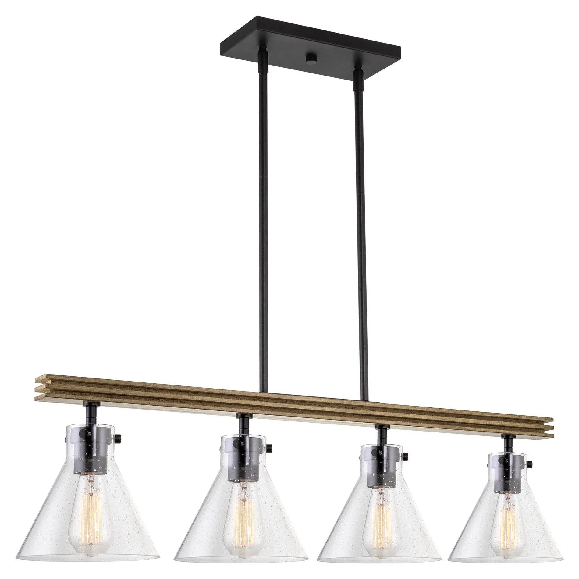 Anza 33 4-Light Farmhouse Kitchen Island Light