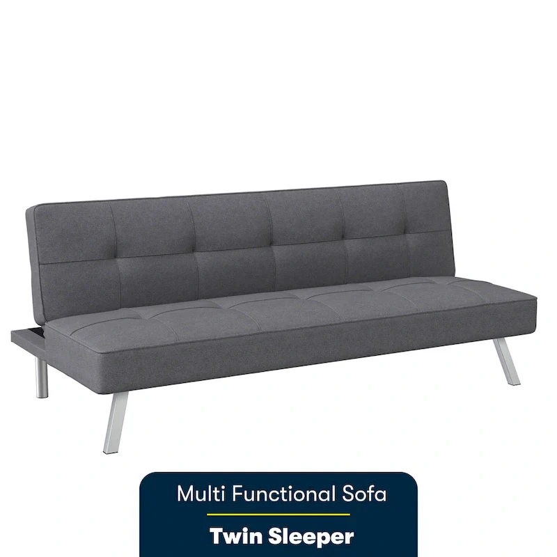 Convertible Sofa with Finger Guard – Sofa, Lounger & Full-Size Bed