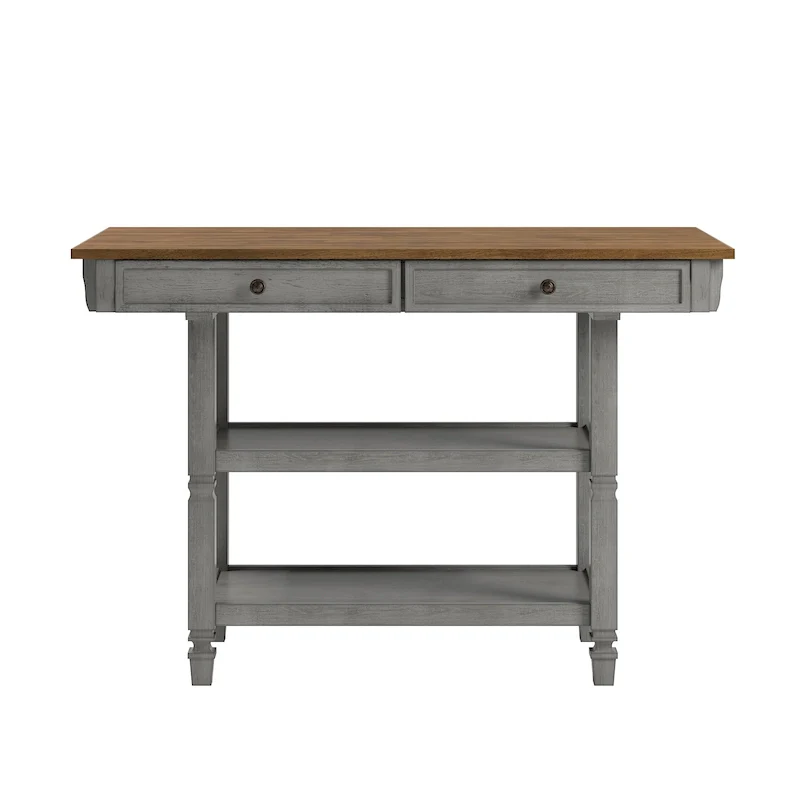 Elena 2-tone Antique Kitchen Island Buffet by iNSPIRE Q Classic