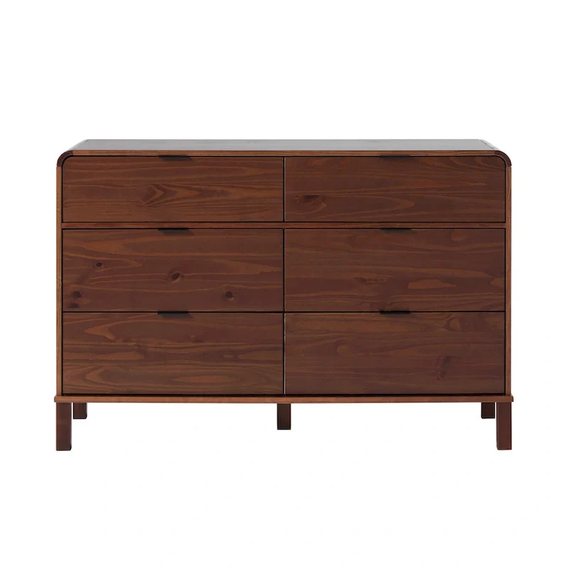Middlebrook Curved Top Solid Wood 6-Drawer Dresser