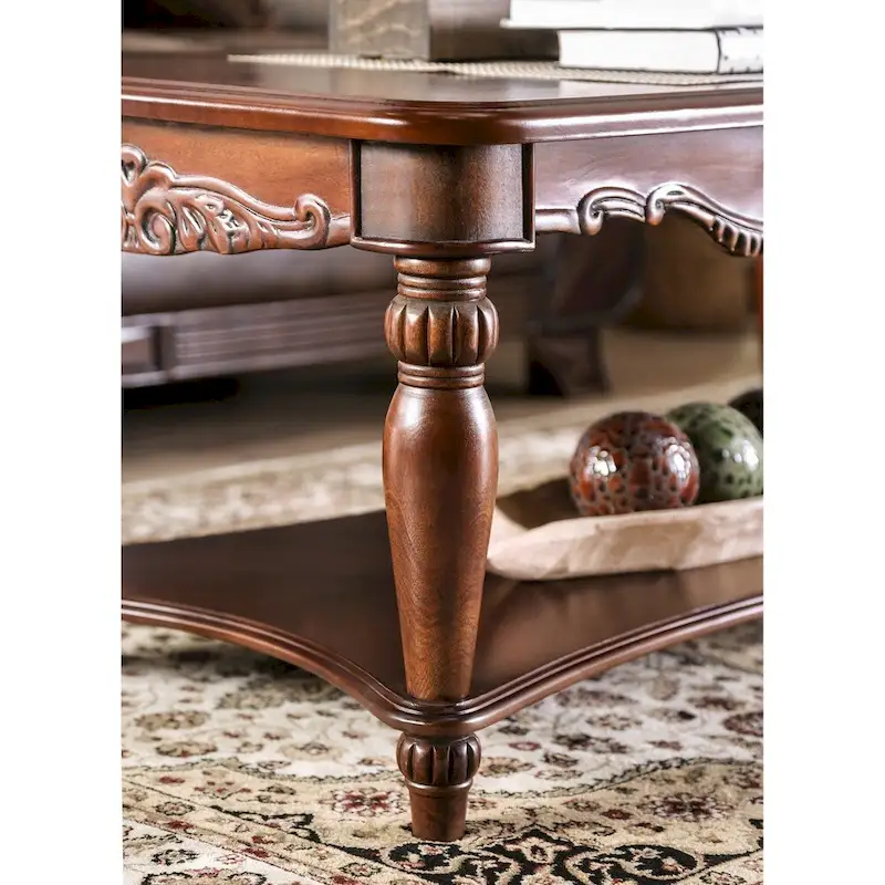 Rity Traditional Cherry 48-inch Wood 3-Piece Accent Table Set by Furniture of America