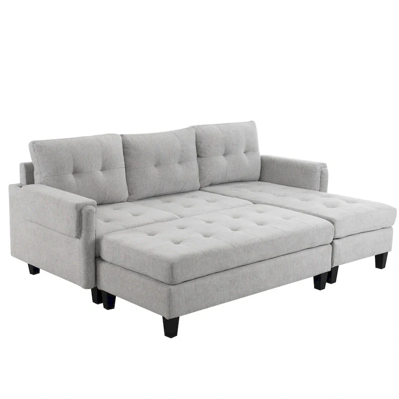 83.4inch L-shaped Sofa Sectional Couch Sofa Bed