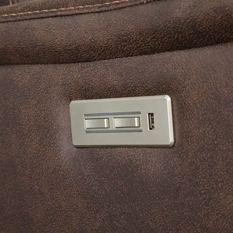 Steve Silver Faux Leather Power Reclining Console Loveseat