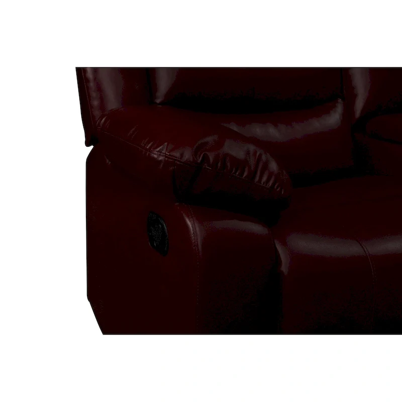 Manual Reclining 3-Piece Living Room Sofa Set - Sofa with Dropdown Table, Loveseat with Console, and Recliner