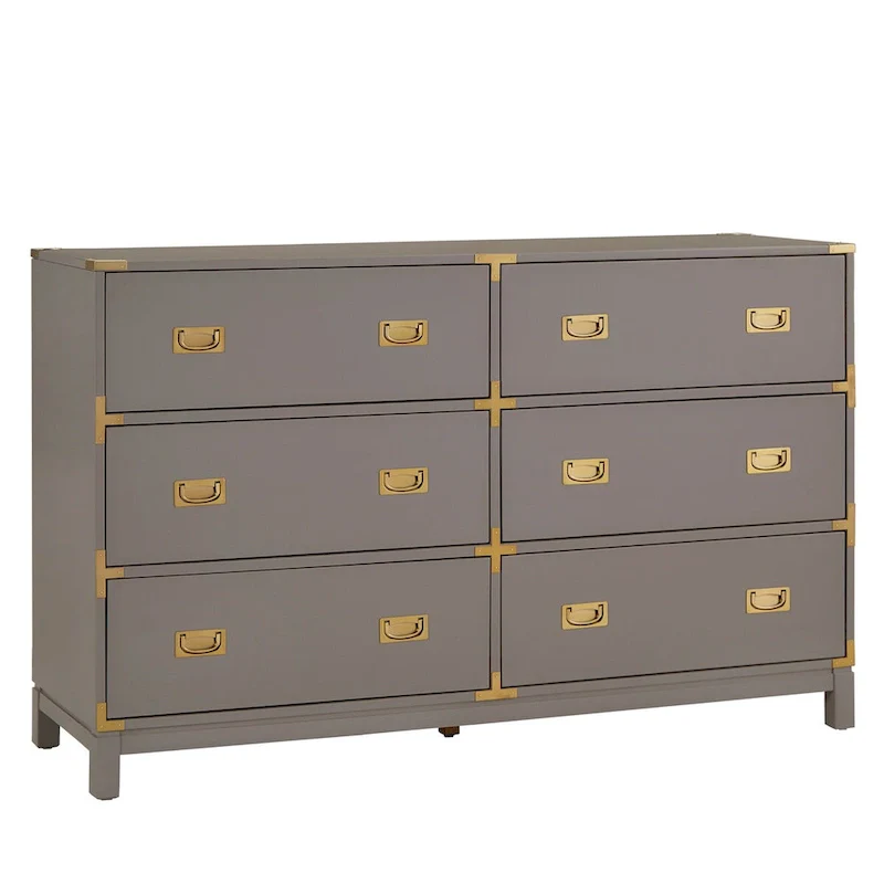 Kedric 6-Drawer Gold Accent Dresser by iNSPIRE Q Bold