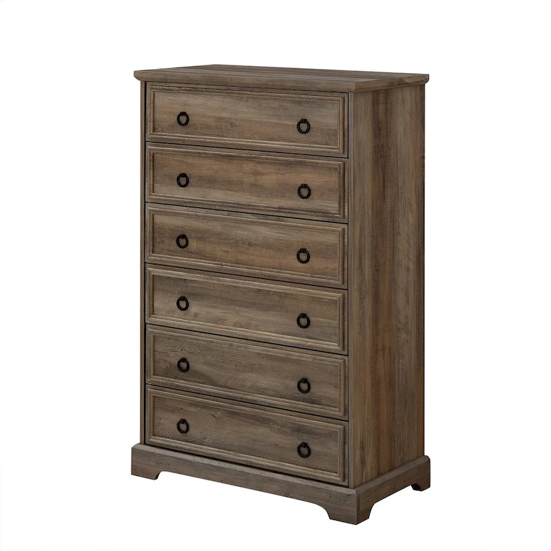 Modern 6 Drawer Cabinet Dresser Tall Chest of Drawers Closet