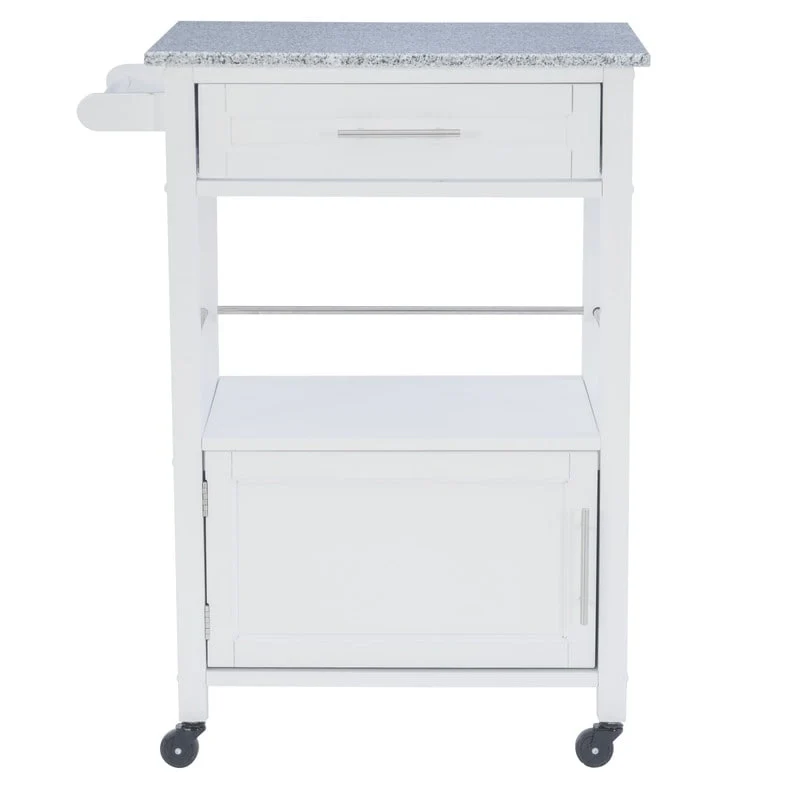 Mobile Kitchen Cart with Granite Top