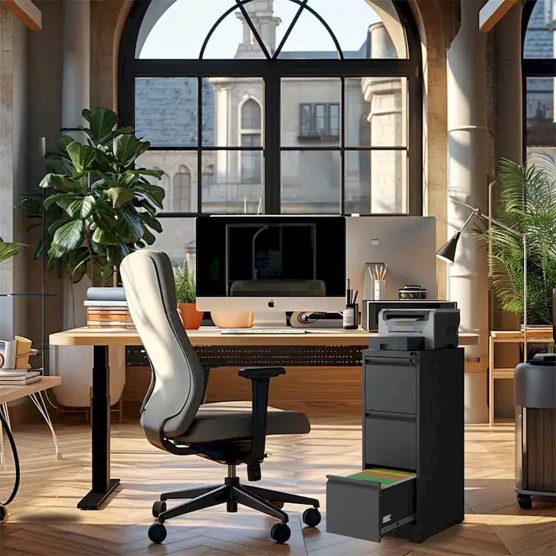 3 Drawer Metal Vertical File Cabinet with Lock