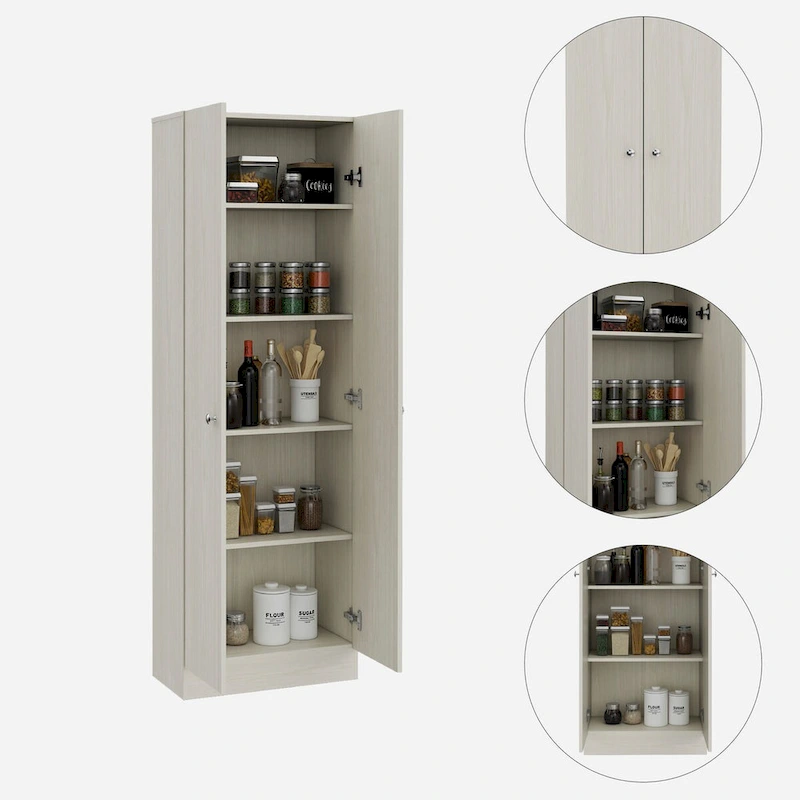 23.6 in. W x 71.1 in. H Freestanding Linen Cabinet with 5 Shelves