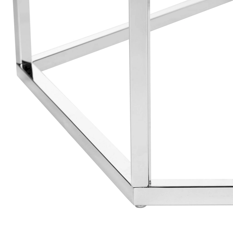 SAFAVIEH Kaycee Glass Chrome Hexagon Coffee Table - 36.2