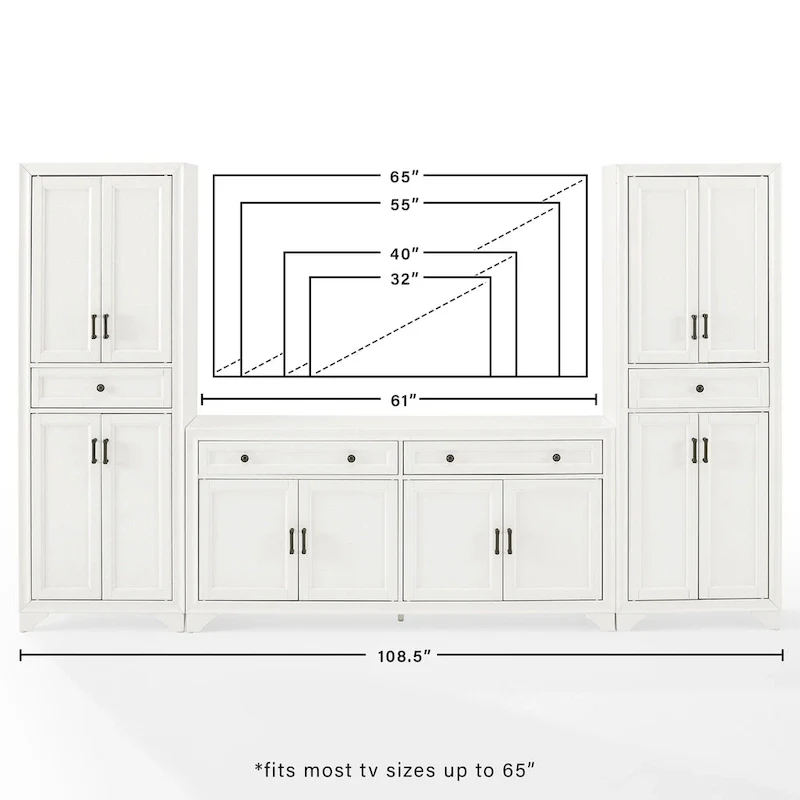 Crosley Tara 3Pc Entertainment Set - 15x108.5x67.75
