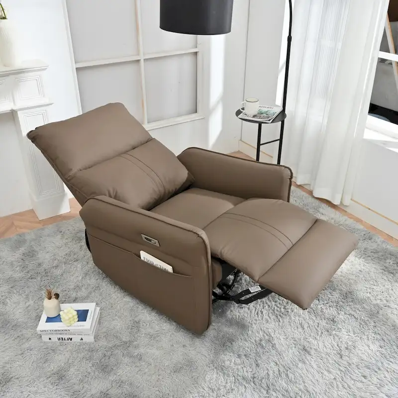 270° Power Swivel Rocker Recliner with USB Charging