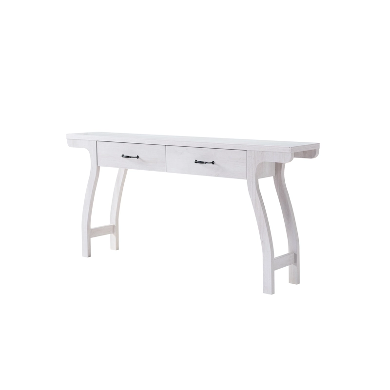 Jessica Contemporary White Oak 70-inch 2-Drawer Console Table by Furniture of America