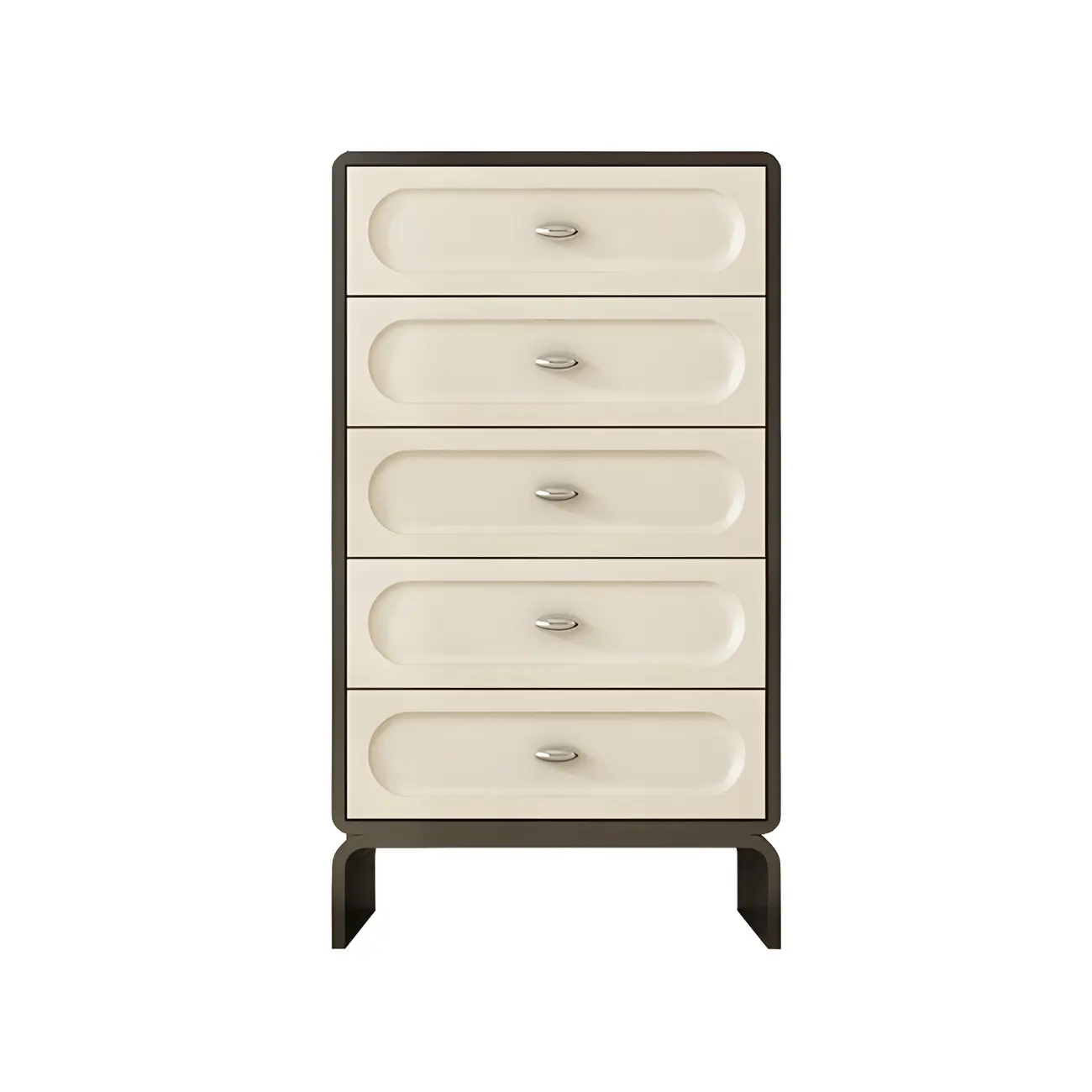 Modern White Wood Bachelor Chest with 6-Soft Close Drawers