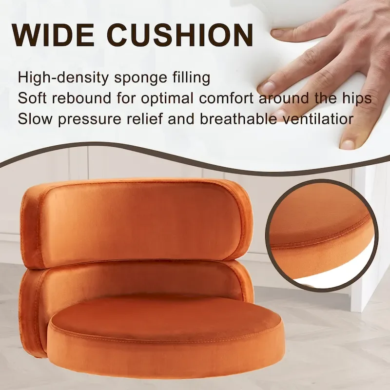 CAROCC Velvet Counter Bar stool with Height Adjustable and Swivel