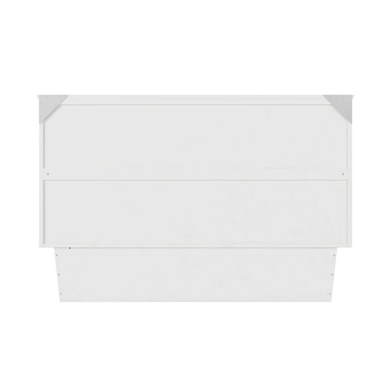 Queen Murphy Bed Chest with Mattress and Built-In Charger