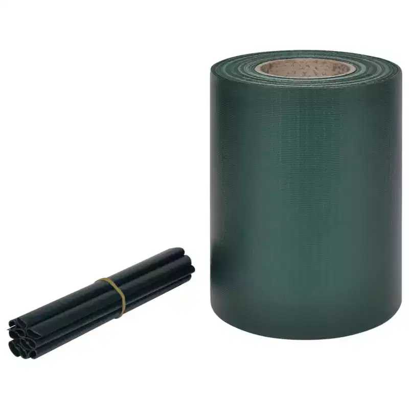 vidaXL Garden Privacy Screens 2 pcs Dark gray 1377.9 x 7.5 PVC - Green 2755.9 x 7.5 1
