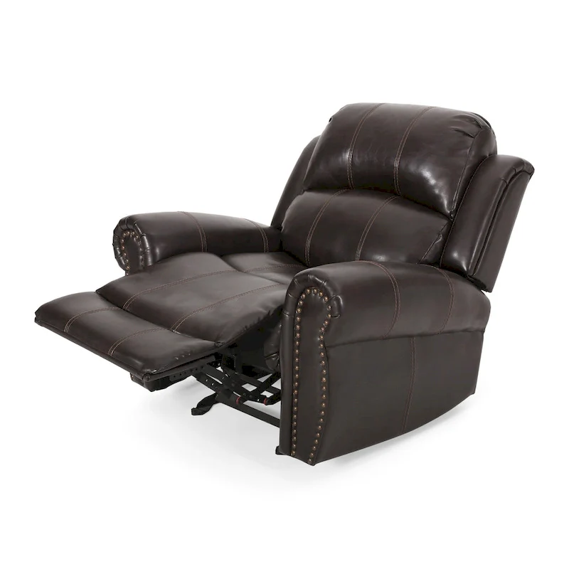 Charlie Bonded Leather Glider Recliner by Christopher Knight Home