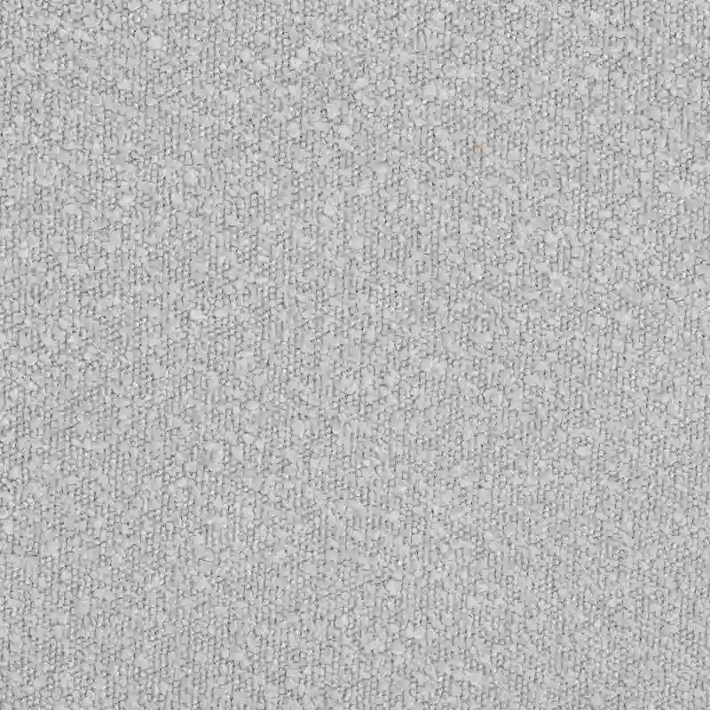 Modern Japandi Boucle Fabric and Wood Ottoman Footstool